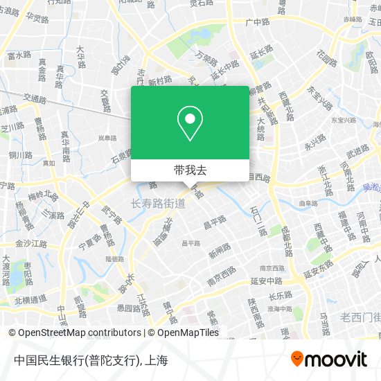 中国民生银行(普陀支行)地图