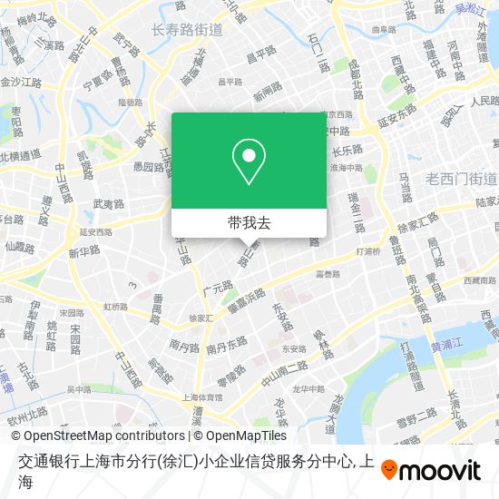 交通银行上海市分行(徐汇)小企业信贷服务分中心地图