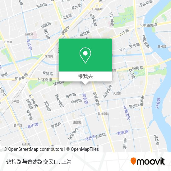 锦梅路与普杰路交叉口地图