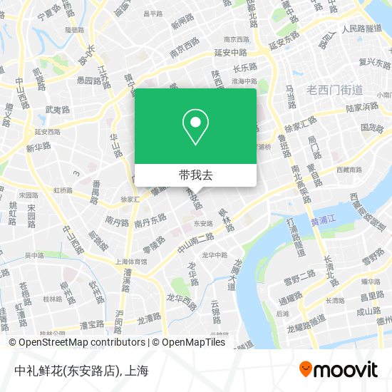 中礼鲜花(东安路店)地图