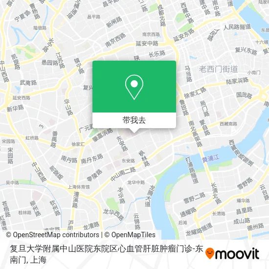 复旦大学附属中山医院东院区心血管肝脏肿瘤门诊-东南门地图