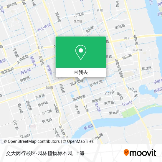 交大闵行校区-园林植物标本园地图