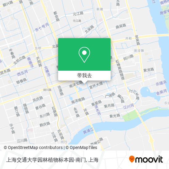上海交通大学园林植物标本园-南门地图