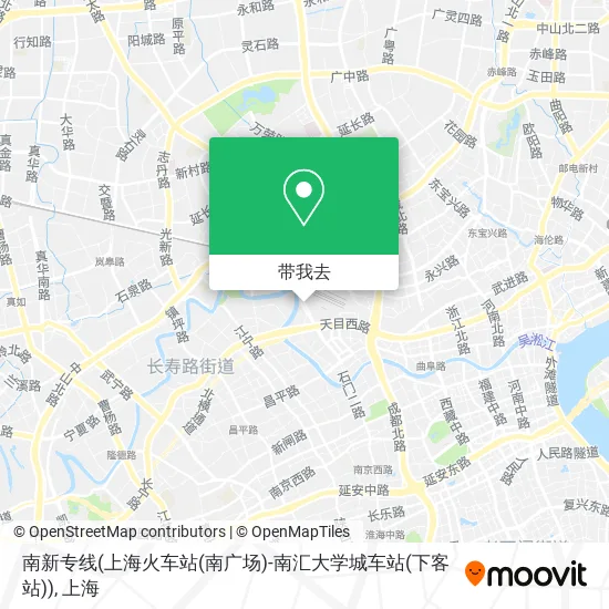 南新专线(上海火车站(南广场)-南汇大学城车站(下客站))地图