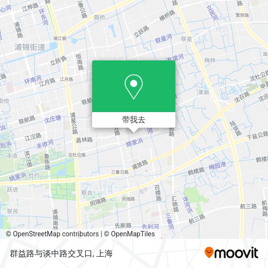 群益路与谈中路交叉口地图
