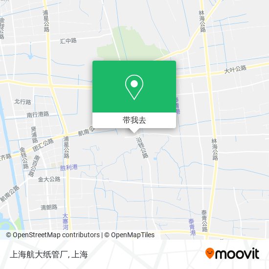 上海航大纸管厂地图