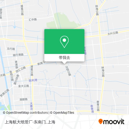 上海航大纸管厂-东南门地图