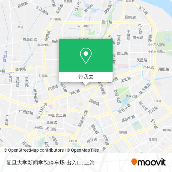 复旦大学新闻学院停车场-出入口地图