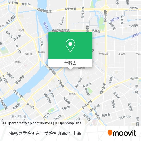 上海彬达学院沪东工学院实训基地地图