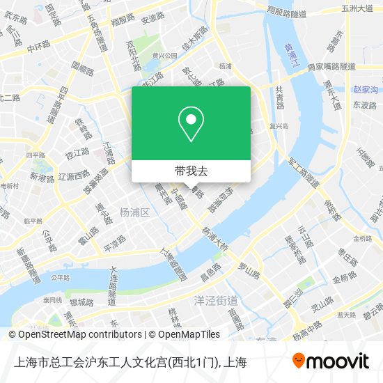 上海市总工会沪东工人文化宫(西北1门)地图