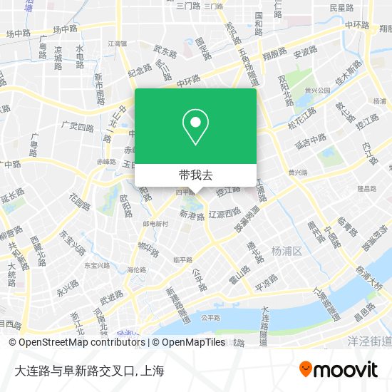 大连路与阜新路交叉口地图