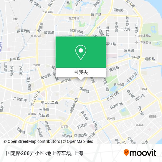 国定路288弄小区-地上停车场地图