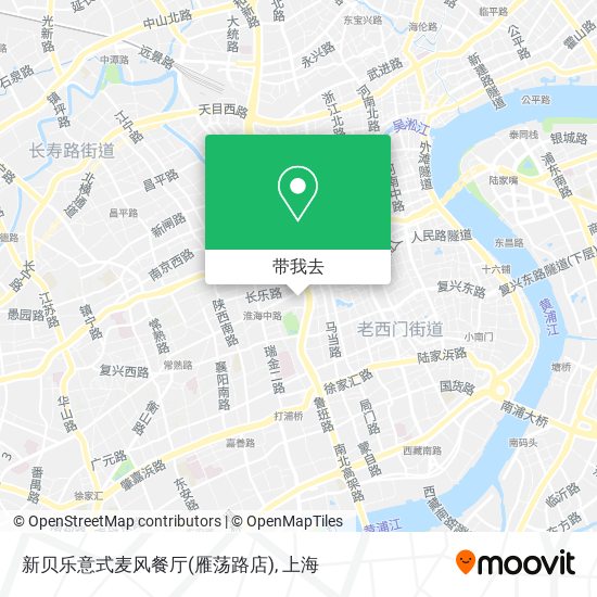 新贝乐意式麦风餐厅(雁荡路店)地图