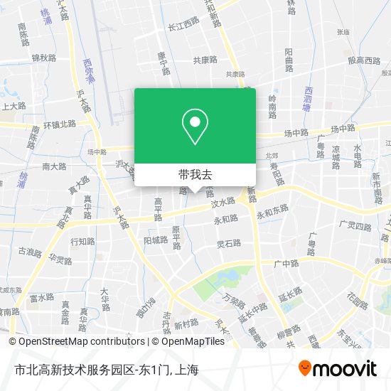 市北高新技术服务园区-东1门地图