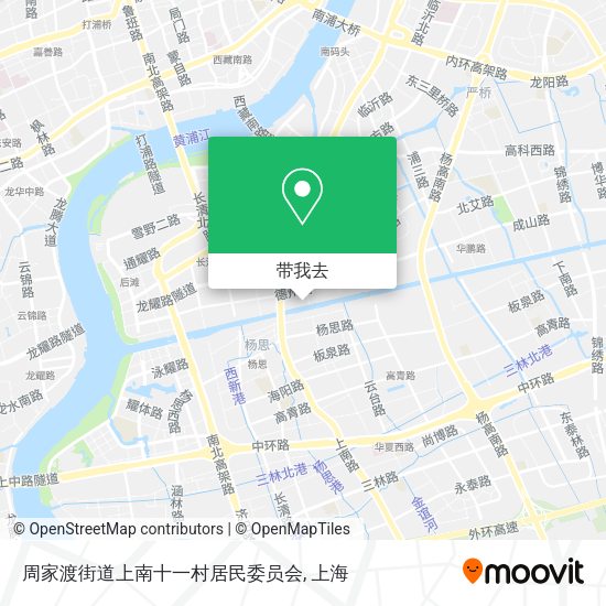 周家渡街道上南十一村居民委员会地图