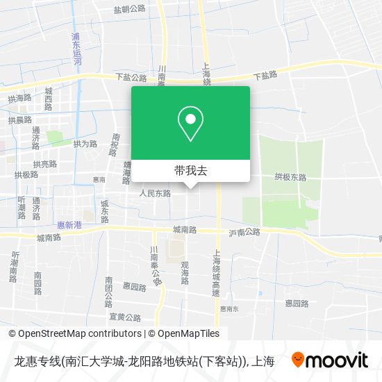 龙惠专线(南汇大学城-龙阳路地铁站(下客站))地图