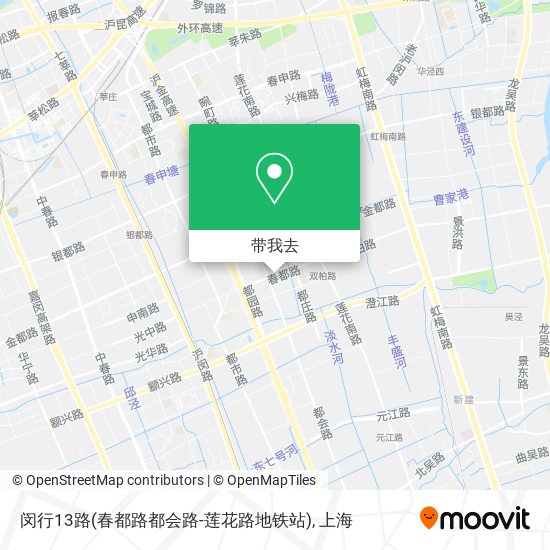 闵行13路(春都路都会路-莲花路地铁站)地图