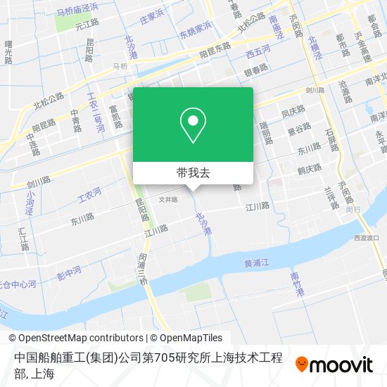 中国船舶重工(集团)公司第705研究所上海技术工程部地图