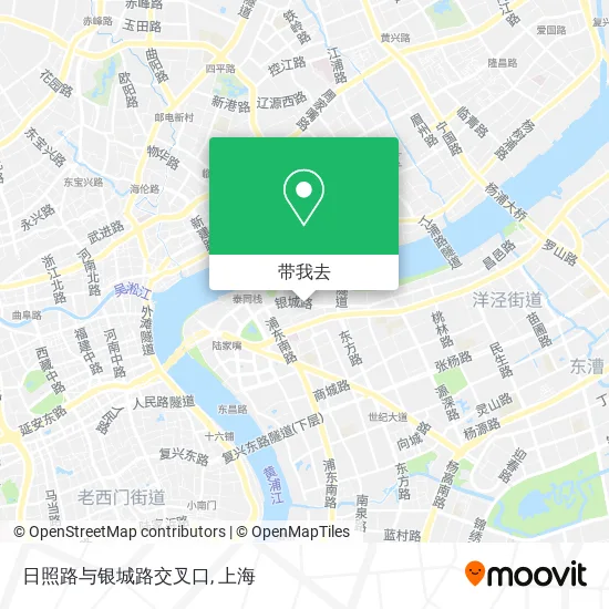 日照路与银城路交叉口地图