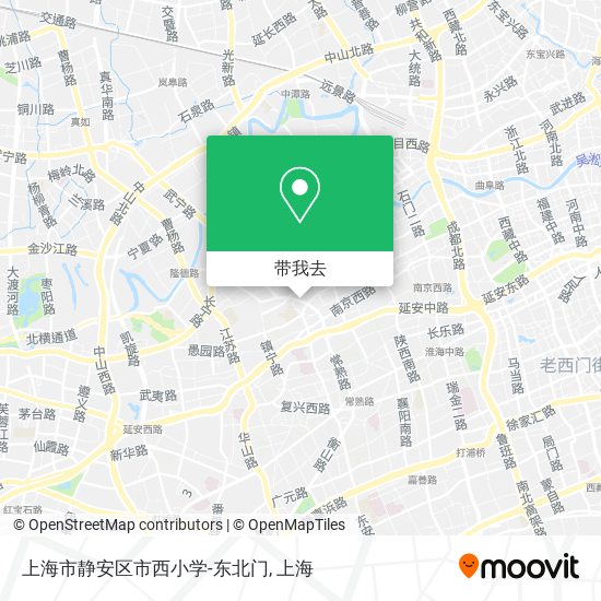 上海市静安区市西小学-东北门地图
