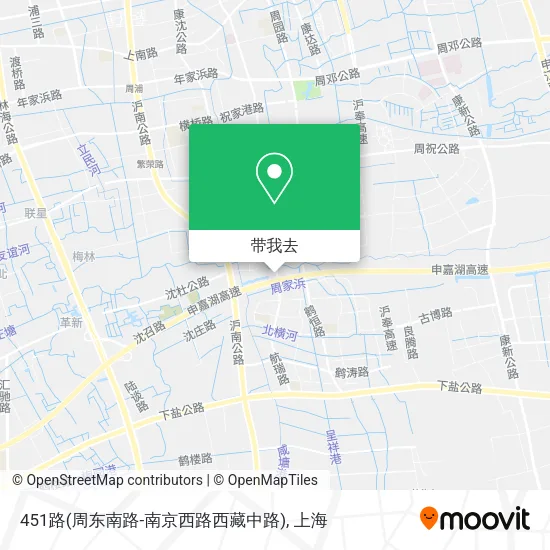 451路(周东南路-南京西路西藏中路)地图
