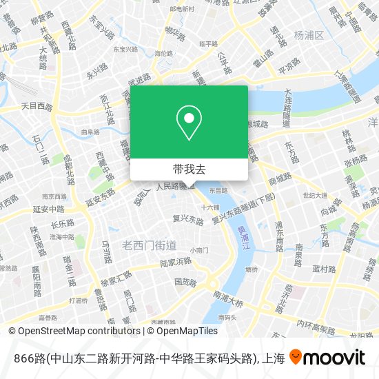 866路(中山东二路新开河路-中华路王家码头路)地图