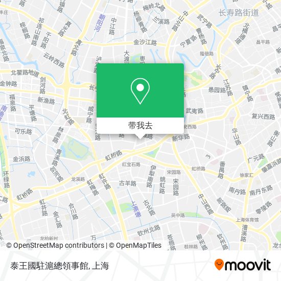 泰王國駐滬總領事館地图