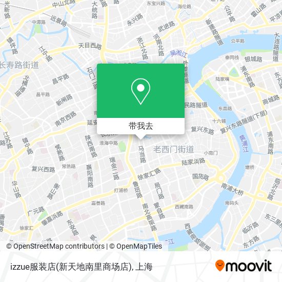 izzue服装店(新天地南里商场店)地图