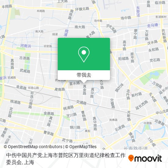 中伤中国共产党上海市普陀区万里街道纪律检查工作委员会地图