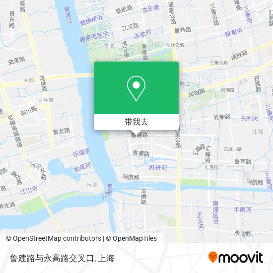 鲁建路与永高路交叉口地图