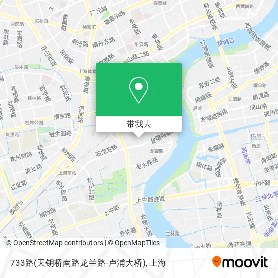 733路(天钥桥南路龙兰路-卢浦大桥)地图