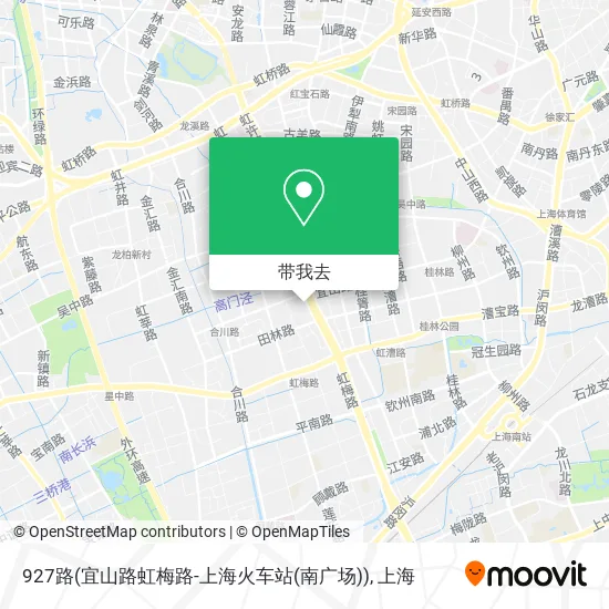 927路(宜山路虹梅路-上海火车站(南广场))地图