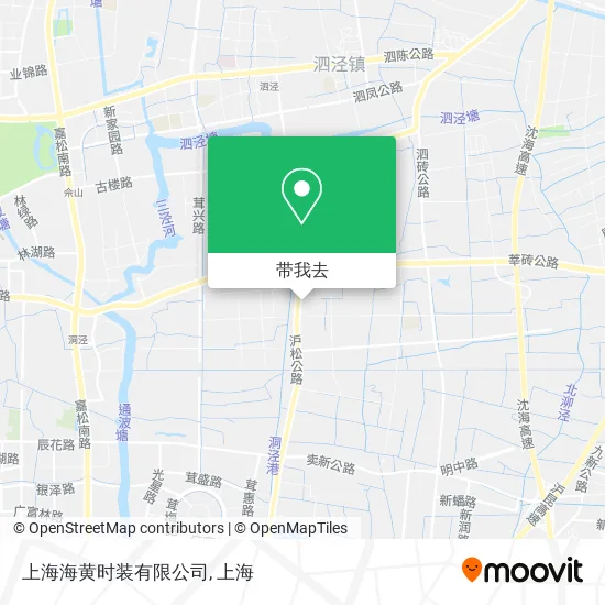上海海黄时装有限公司地图