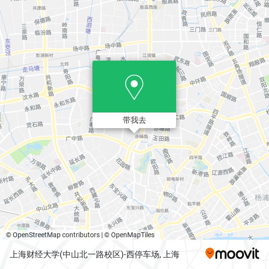 上海财经大学(中山北一路校区)-西停车场地图