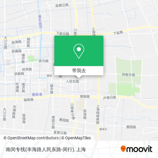 南闵专线(丰海路人民东路-闵行)地图