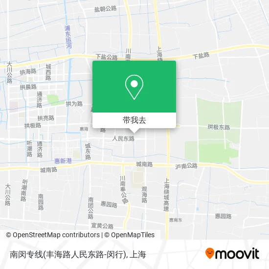南闵专线(丰海路人民东路-闵行)地图