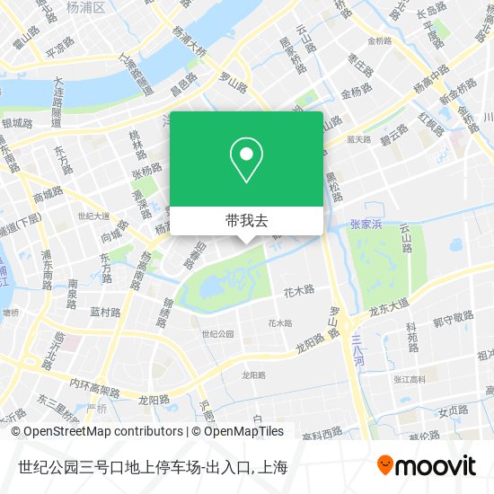 世纪公园三号口地上停车场-出入口地图