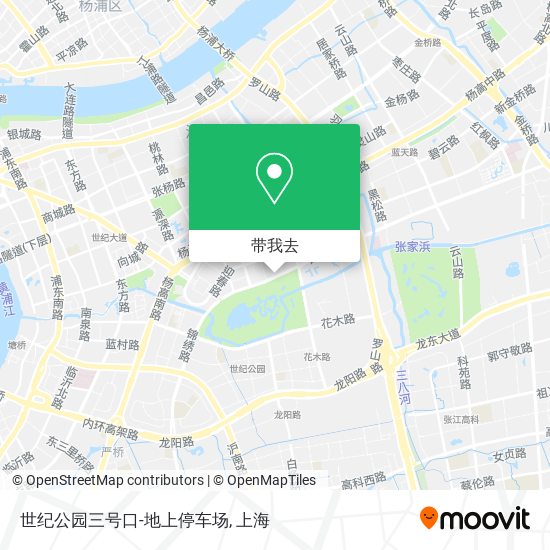 世纪公园三号口-地上停车场地图