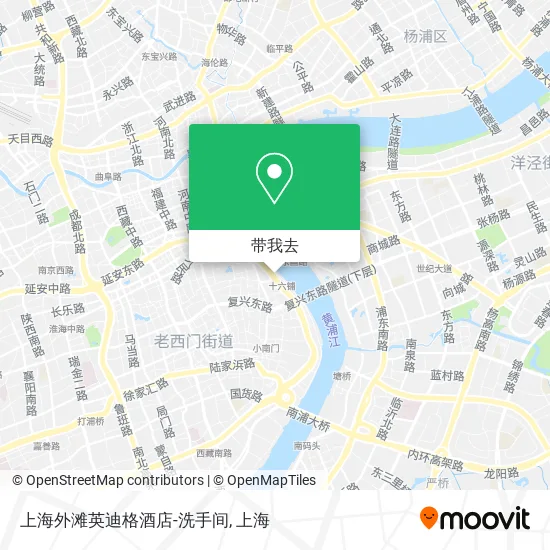 上海外滩英迪格酒店-洗手间地图