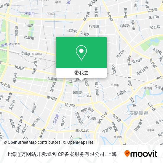 上海连万网站开发域名ICP备案服务有限公司地图