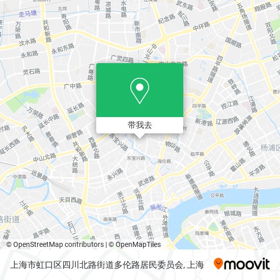 上海市虹口区四川北路街道多伦路居民委员会地图