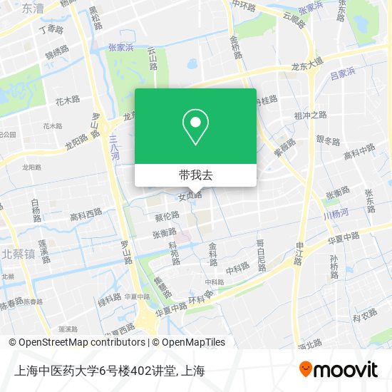 上海中医药大学6号楼402讲堂地图