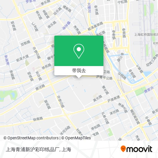 上海青浦新沪彩印纸品厂地图