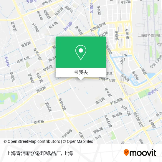 上海青浦新沪彩印纸品厂地图