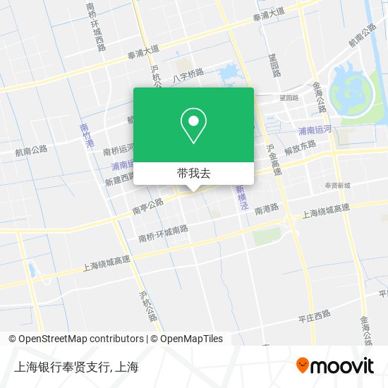 上海银行奉贤支行地图