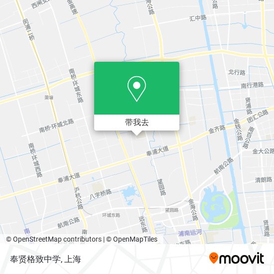 奉贤格致中学地图