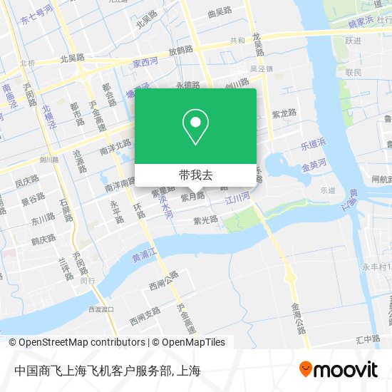 中国商飞上海飞机客户服务部地图