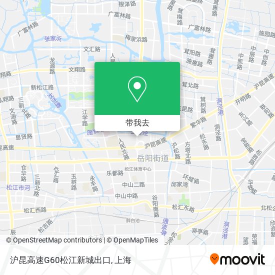 沪昆高速G60松江新城出口地图