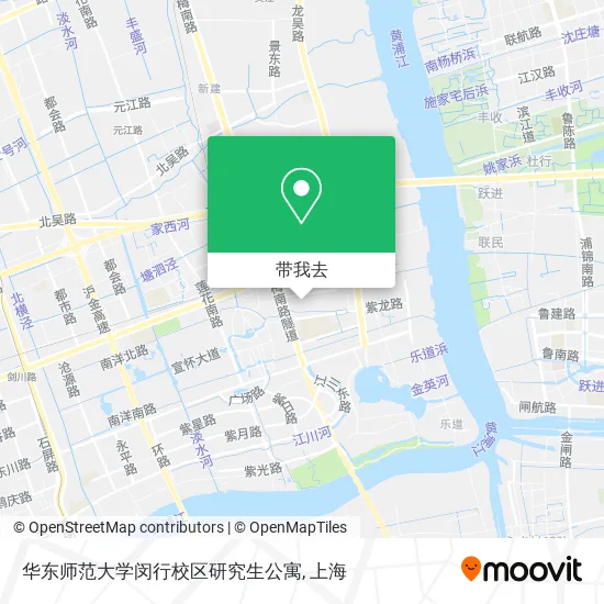 华东师范大学闵行校区研究生公寓地图