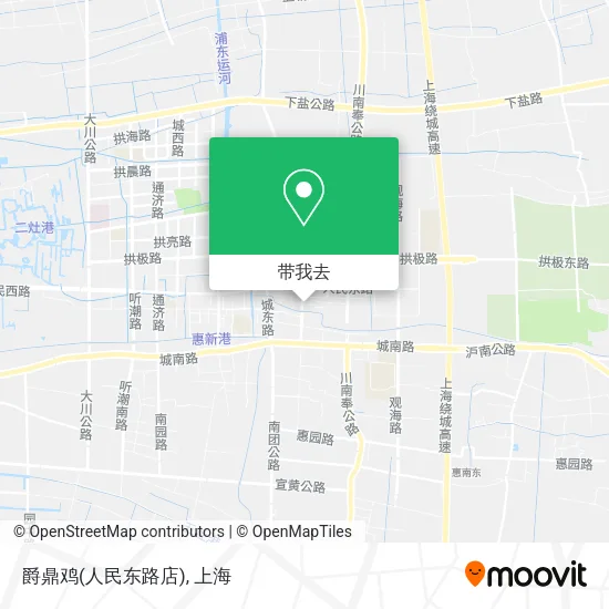 爵鼎鸡(人民东路店)地图